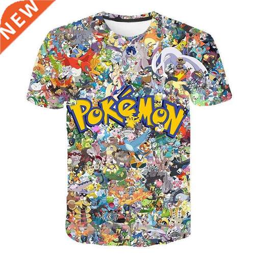 Boy And Girl D Summer Pokemon Fashion Cartoon T-Shirts Hip