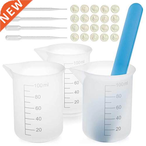 Silicone Measuring Cups Kit With Silicone Popsicle Stir