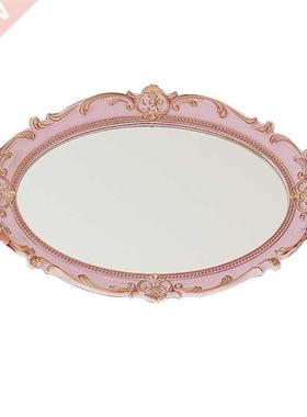 B0KB Vintage European Mirror Storage Tray Rectangle Oval