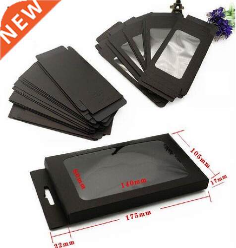 Paper Window Gift Box 50pcs Kraft Paper Clear PVC Windows