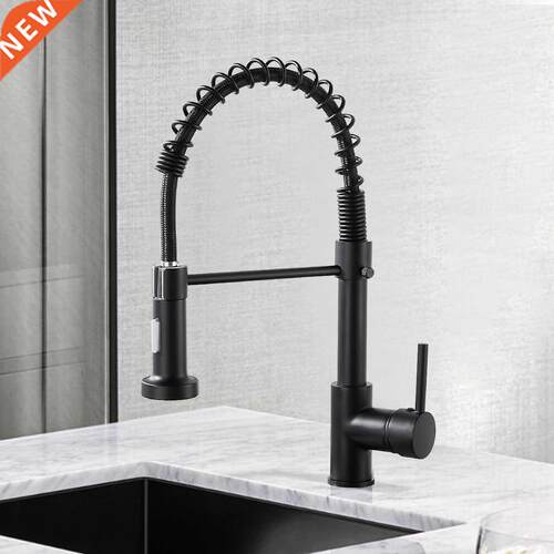 Matte Black Silver Kitchen Faucet Deck Mounted Mixer Tap 360