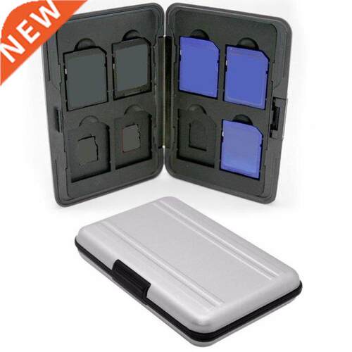 Protable Slver Plastc Memory Card Case 16 Slots (8+8) For
