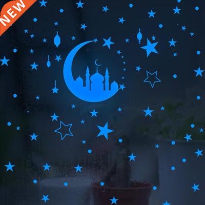 Blue Moon Stars Luminous Wall Stickers For Kids Rooms