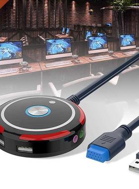 2 Audio Interfaces Double USB Ports Desk PC Computer Case