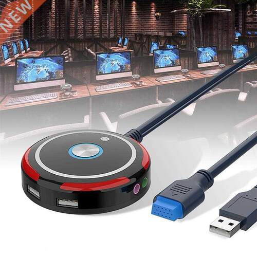 2 Audio Interfaces Double USB Ports Desk PC Computer Case