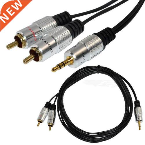 Aluminum head audio cable 3.5mm 1in 2 RCA cable audio line f
