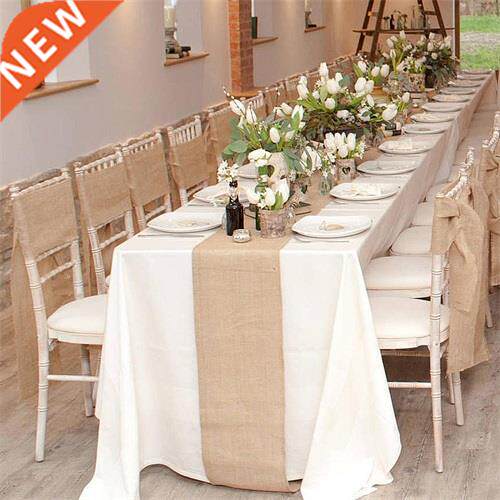 Vintage Jute Table Runner Burlap Rustic Shabby Hessian