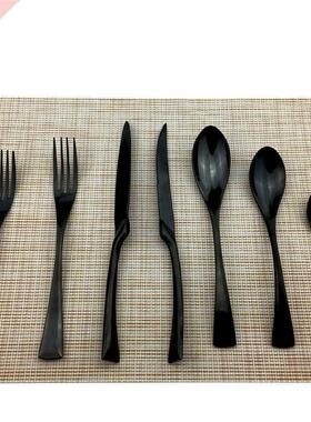 1-Piece Black Cutlery Set 18/10 Stainless Steel Western Sil