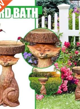 Resin owl Birdbath Polyresin Antique Garden Bird Bath For