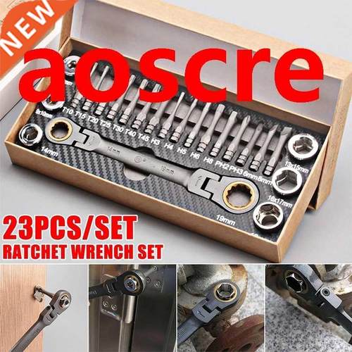 Multifunction Ratcheting Socket Wrench Set Metric with Adapt