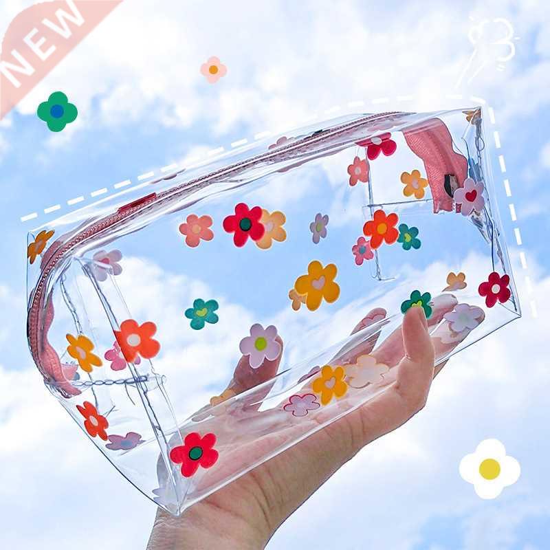 1 Pc Girl Clear Cosmetic Bag PVC Transparent Makeup Bag for