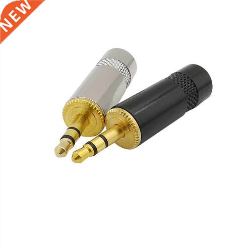 Gold-plate 3.5mm Stereo 3 Pole Male Plug Audio Solder Connec