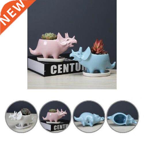 Creative Ceramic Stegosaurus Flower Pot Succulent Garden