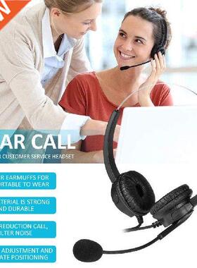 USB Computer Headset Wired Over Ear Headphones For Call