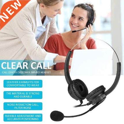 USB Computer Headset Wired Over Ear Headphones For Call