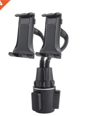 Dual Car Phone+Tablet Mount Flexible Gooseneck Car Cup Mobil