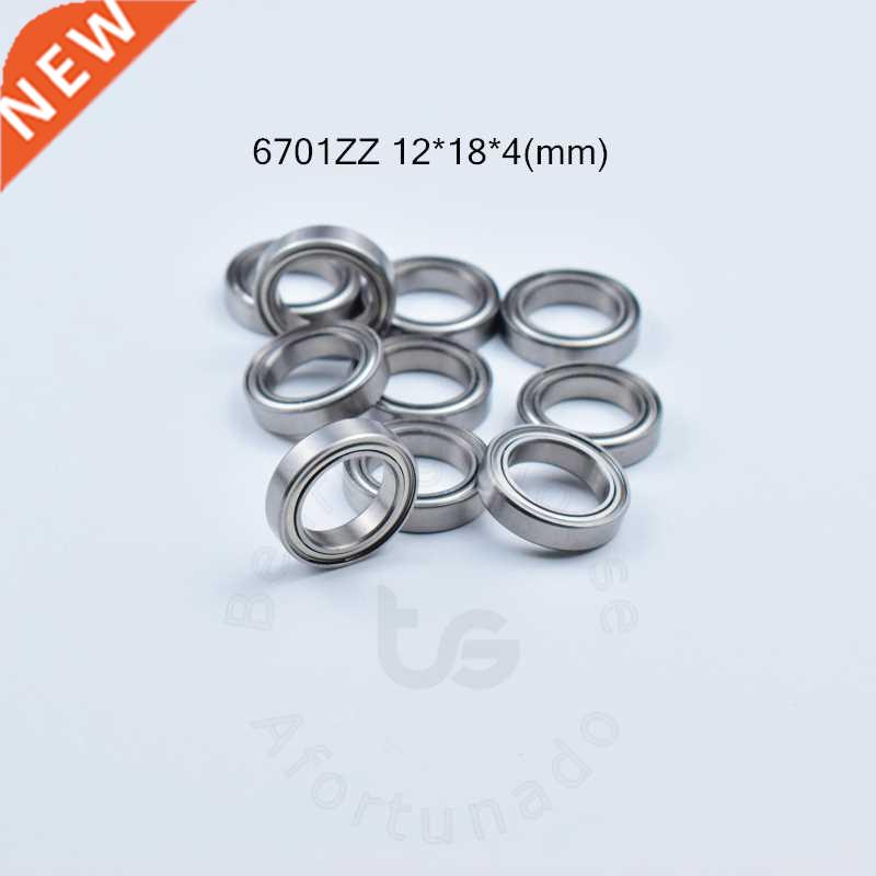 10pcs 6701ZZ 12*18*4(mm) free shipping chrome steel Metal S