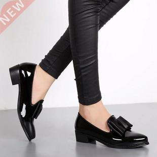 Fashion Pointed Toe Women Flats Shoes Bow Women Shoes Patent