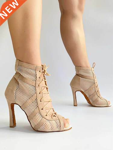 2022 Winter New Style Bachata Social Dance Booties 6-10cm Cu