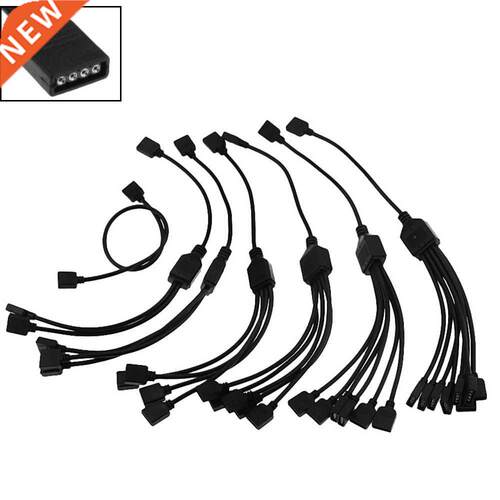 1PCS 4 Pins LED Connector 1 TO 1 2 3 4 5 6 8 Plug Power Spli