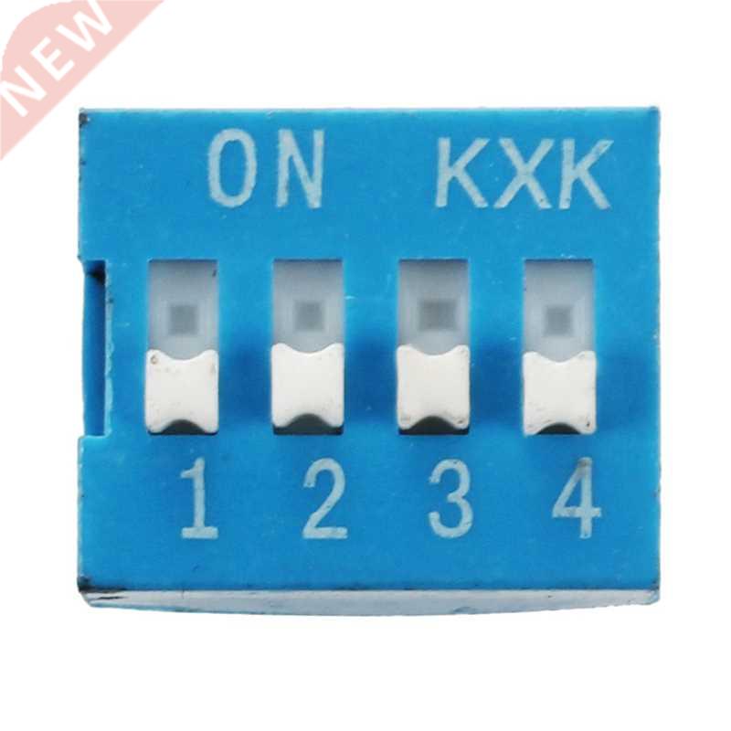 10 Pcs 2 Row 8 Pin 4P Positions 2.54mm Pitch DIP Switch Blue