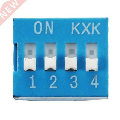10 Pcs 2 Row 8 Pin 4P Positions 2.54mm Pitch DIP Switch Blue