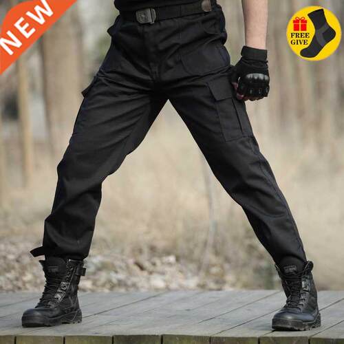 Black Military Tactical Cargo Pants Men Army Tactical Sweatp
