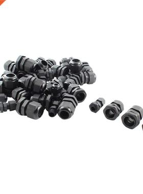 40Pcs M12 M18 M20 M22 Black Cable Gland