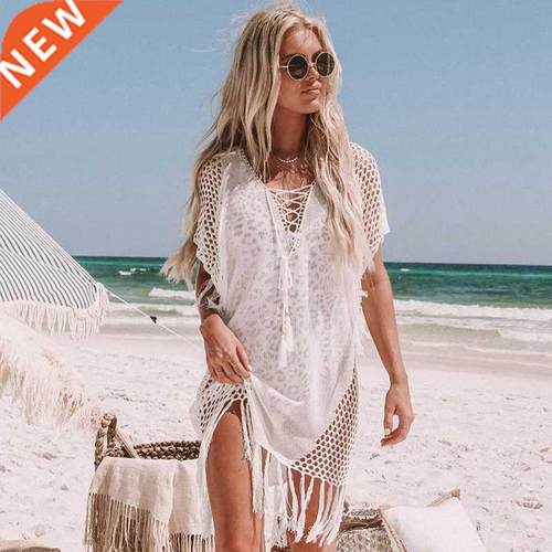 New Knitted Beach Cover Up Women Bikini Swimsuit Cover Up Ho