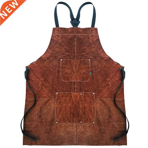 Outdoor Camping BBQ Apron Thick Leather Unisex Home Kitchen