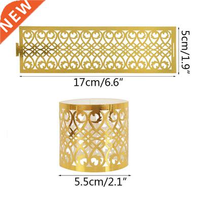 10/20pcs Rose Gold Napkin Holder We Dinner Towel Hollow La