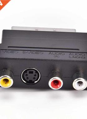 21 pin RGB Scart to  RCA S-Video Adapter Composite RCA SVHS