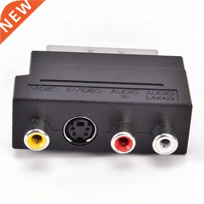 21 pin RGB Scart to  RCA S-Video Adapter Composite RCA SVHS