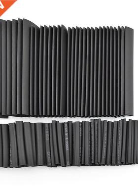127pcs Assorted Shrink Tube Black Wire Wrap Insulation Cable