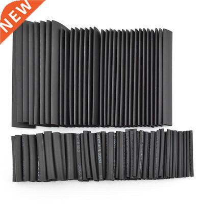 127pcs Assorted Shrink Tube Black Wire Wrap Insulation Cable