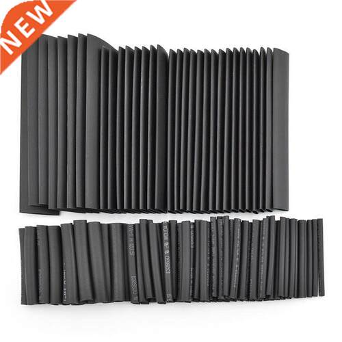 127pcs Assorted Shrink Tube Black Wire Wrap Insulation Cable