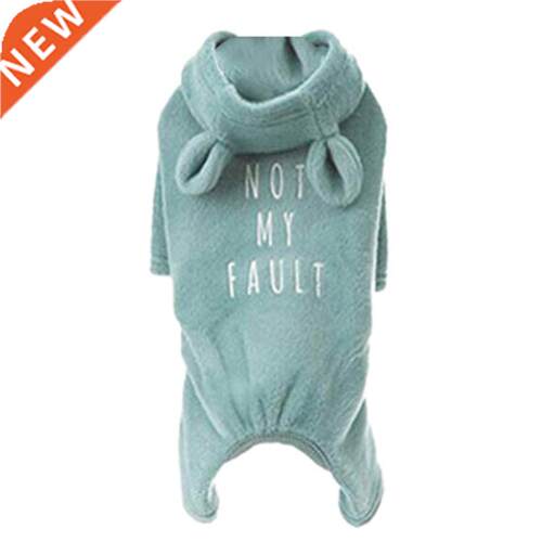 Bulldog Custom-Clothing Blue Soft-Cotton Dog Pajamas, Dog Ju