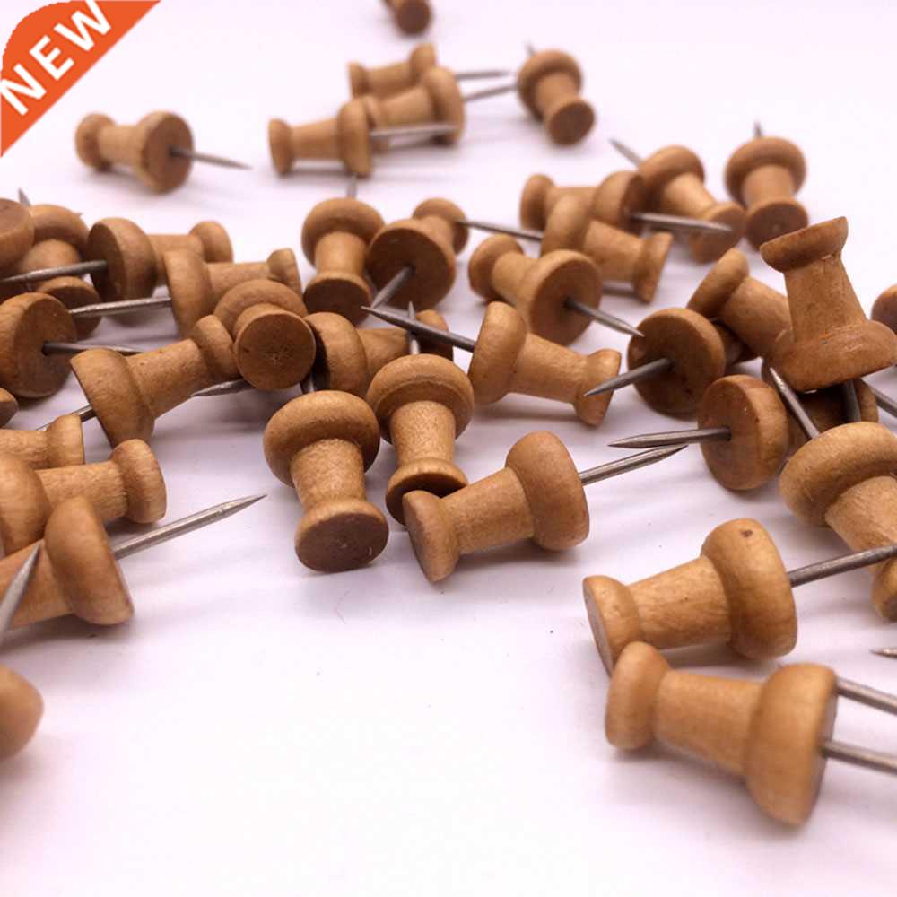 Wood Push Pins,Decorative Thumb Tacks sed on Cork Boards or