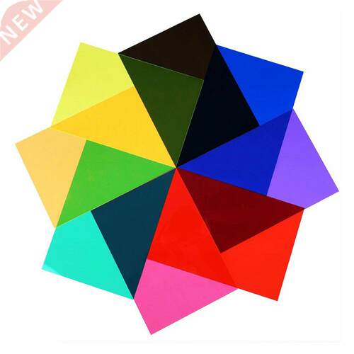 8 PcsTransparent Color Correction Lighting Gel Filter