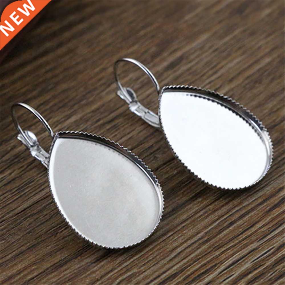 ( No Fade ) 18x25mm 10pcs Stainless Steel Drop French Lever