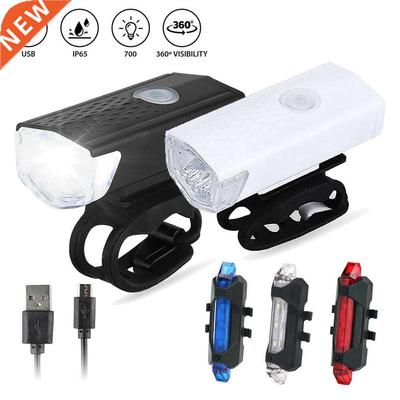 LED Bicycle Light USB Recharge MTB Bike Front Rear Back Tail