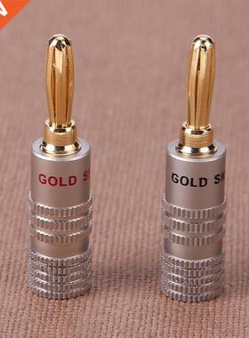 4mm Gold Plated Speaker Plug  Audio Cable Jack Connector