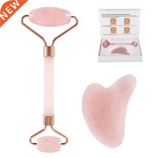 Roller Slimming Face Massager Rose Quartz Lifting Tool Natu