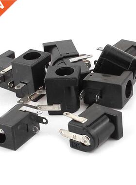10pcs Black 3 Pin 2.5mmx5.5mm DC Power Jack Socket PCB Mount