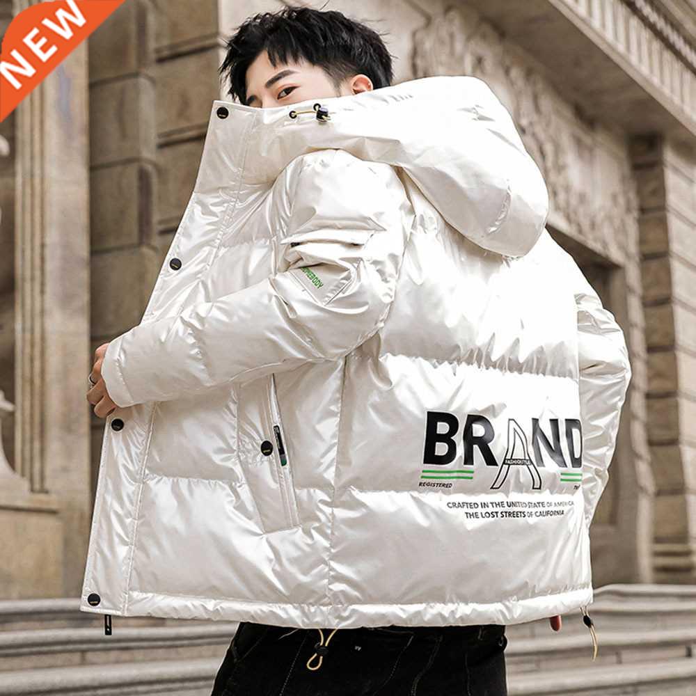 Cotton Padded Men's Winter Hooded Jacket Parkas Coat 2022 Ne