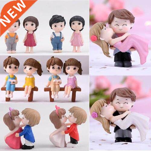 1 Pair Sweety Lovers Couple Figure sculpture Miniatures