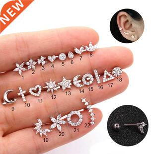 1PC Korean Fashion Cz Ear Studs Cartilage Earring for Women