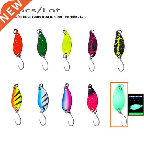 10pcs/Lot 2.5g 3.5g 5g Fishing Spoon Lure Sequin Swim Bait I