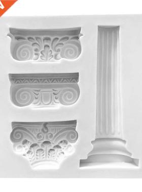 European Retro-Roman Column Patterns Slca gel Sugar molds