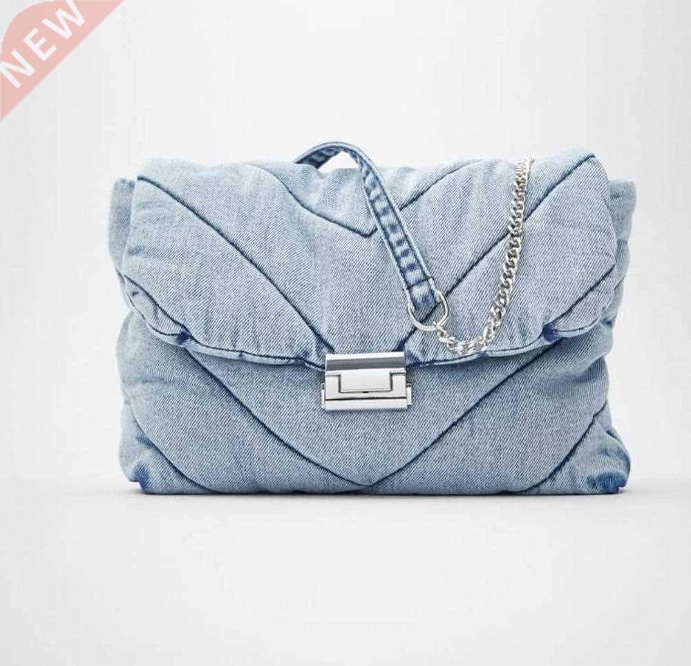 Luxury designer jeans bags women denim chain crossbody bags